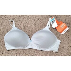 Warners Bra Women's Size 38C Cotton 24/7 Wire Free Comfort White NWT